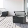 Arcón Exterior Capacidad 311L Baúl de Almacenaje de Acero con Cerradura Llave Pistones Neumáticos 120x62x62 cm Gris - Ogal.Es