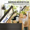 Arcón Exterior Capacidad 311L Baúl de Almacenaje de Acero con Cerradura Llave Pistones Neumáticos 120x62x62 cm Gris - Ogal.Es