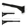 Soporte Saco Boxeo de Pared con Distancia Ajustable Gancho Giratorio Cadenas 45-65 cm Negro - Ogal.Es