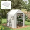 Cubierta de Repuesto para Invernadero 140x143x190cm con Ventana Puerta Enrollable Anti-UV para Plantas Jardín Bl... - Ogal.Es