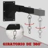 Soporte Saco Boxeo de Pared con Distancia Ajustable Gancho Giratorio Cadenas 45-65 cm Negro - Ogal.Es