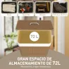 Cesto de Ropa Sucia con Tapa 72L Bolsa Interior Extraíble y Asas para Lavandería Dormitorio 40x30x60 cm Marrón - Ogal.Es