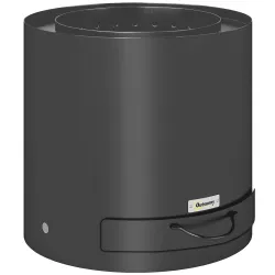 Brasero Exterior Redondo con Bandeja para Cenizas y Atizador Protector de Chispas para Jardín Terraza Ø45x42 cm ... - Ogal.Es