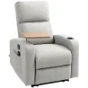 Sillón de Masaje con 4 Modos Vibración Reclinación 145° Mando a Distancia 77x93x105 cm Gris Claro - Ogal.Es