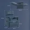 Sillón Reclinable con Motor sin Escobillas Reposapiés Tapizado Resistente y Bolsillos Laterales 80x83x104 cm Azu... - Ogal.Es