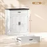 Aparador para Salón Rústico con 2 Puertas 1 Cajón Estante Ajustable para Comedor Entrada Blanco 75,2x40x91,5 cm - Ogal.Es