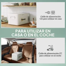 Nevera Portátil Eléctrica 16,8L Refrigerador de Coche 12/24/220V -20? a +20 ? con Pantalla Luz LED 59x32x28 cm B... - Ogal.Es