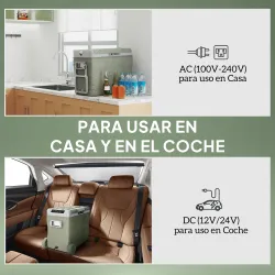 Nevera Portátil Eléctrica 45L Refrigerador de Coche 12V/24V -20? a +20 ? con Pantalla LED Táctil 64,5x43,5x53 cm... - Ogal.Es