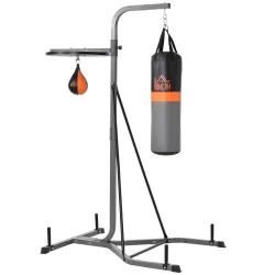 Saco de Boxeo Colgante con Bola de Velocidad Ajustable en Altura de 167-187 cm e Inflador 115x157x221 cm Negro ... - Ogal.Es