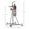 Saco de Boxeo Colgante con Bola de Velocidad Ajustable en Altura de 167-187 cm e Inflador 115x157x221 cm Negro ... - Ogal.Es