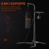 Saco de Boxeo Colgante con Bola de Velocidad Ajustable en Altura de 167-187 cm e Inflador 115x157x221 cm Negro ... - Ogal.Es