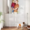 Barrera para Perros Retráctil 0-140 cm Barrera de Seguridad con Interruptor de Cierr para Puertas y Escaleras Bl... - Ogal.Es