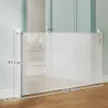 Barrera para Perros Retráctil 0-140 cm Barrera de Seguridad con Interruptor de Cierr para Puertas y Escaleras Bl... - Ogal.Es