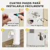 Barrera para Perros Retráctil 0-140 cm Barrera de Seguridad con Interruptor de Cierr para Puertas y Escaleras Bl... - Ogal.Es