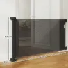 Barrera de Seguridad para Perros Retráctil con Interruptor de Cierre para Puertas Escaleras Pasillos 142x10x87 c... - Ogal.Es
