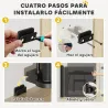 Barrera de Seguridad para Perros Retráctil con Interruptor de Cierre para Puertas Escaleras Pasillos 142x10x87 c... - Ogal.Es