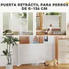 Barrera de Seguridad para Perros Retráctil con Interruptor de Cierre para Puertas Escaleras Pasillos 142x10x87 c... - Ogal.Es