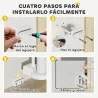 Barrera de Seguridad para Perros Retráctil con Interruptor de Cierre para Puertas Escaleras Pasillos 142x10x87 c... - Ogal.Es