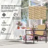 Silla de Ratán de Jardín para Exterior con Reposabrazos Estructura de Acero y Respaldo Inclinado 74x61x81 cm Nat... - Ogal.Es