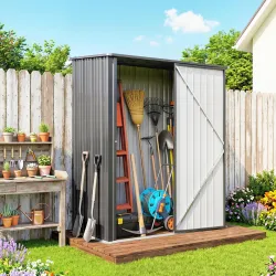 Cobertizo de Jardín Exterior 1,34 m² 161,5x94,5x196 cm con Puerta y Cerradura para Almacenamiento de Herramienta... - Ogal.Es