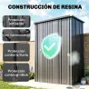 Cobertizo de Jardín Exterior 1,34 m² 161,5x94,5x196 cm con Puerta y Cerradura para Almacenamiento de Herramienta... - Ogal.Es