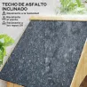 Caseta Jardín Exterior de Madera 77,5x54,2x179,5 cm 0,3 m² para Almacenaje de Herramientas con Estantes Puertas ... - Ogal.Es