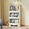 Estantería Infantil de 3 Niveles con Diseño de Osito Bordes Redondeados y Barreras de Seguridad para Libros y Ju... - Ogal.Es