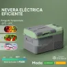 Nevera Portátil Eléctrica 17,4L Refrigerador de Coche 12V-220V -20℃ a +20 ℃ con Pantalla Luz LED 61x34x32,4 cm Gris - Ogal.Es