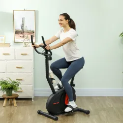 Bicicleta Estática con Resistencia Magnética Ajustable Sensor Pantalla LCD y Asiento Regulable 88x50,5x131,5 cm ... - Ogal.Es