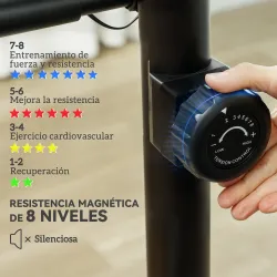 Bicicleta Estática con Resistencia Magnética Ajustable Sensor Pantalla LCD y Asiento Regulable 88x50,5x131,5 cm ... - Ogal.Es