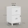 Archivador con Cerradura y 2 Cajones Barras Ajustables para Carpetas A4 y Carta Diseño Compacto 40x41,5x67,5 cm ... - Ogal.Es