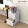Archivador con Cerradura y 2 Cajones Barras Ajustables para Carpetas A4 y Carta Diseño Compacto 40x41,5x67,5 cm ... - Ogal.Es