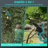 Mini Motosierra Bateria 8 Pulgadas 6000mAh con 580W Motor sin Escobillas 2 Baterías Palo Telescópico para Podar ... - Ogal.Es