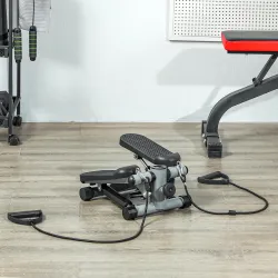 Mini Stepper Compacto para Hacer Ejercicio en Casa con Bandas de Resistencia Monitor LCD Pedales Antideslizantes... - Ogal.Es