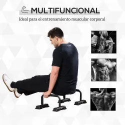 Barras Paralelas Calistenia de Acero con Alfombra Antideslizante para Entrenamiento en Gimnasio Hogar 36x25x20 c... - Ogal.Es