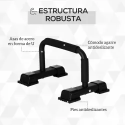Barras Paralelas Calistenia de Acero con Alfombra Antideslizante para Entrenamiento en Gimnasio Hogar 36x25x20 c... - Ogal.Es