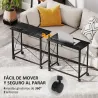 Escritorio Plegable con Ruedas y Estructura Resistente Ideal para Oficina y Estudio 80x40x75 cm Negro - Ogal.Es