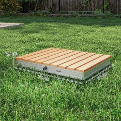 Ducha de Jardín de Suelo 70,5x55 cm con Chorro hasta 4 m con Estructura de Aluminio Resistente a los Rayos UV - Ogal.Es