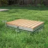 Ducha de Jardín de Suelo 70,5x55 cm con Chorro hasta 4 m con Estructura de Aluminio Resistente a los Rayos UV - Ogal.Es