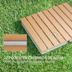 Ducha de Jardín de Suelo 70,5x55 cm con Chorro hasta 4 m con Estructura de Aluminio Resistente a los Rayos UV - Ogal.Es