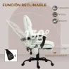Silla de Oficina con Masaje de 6 Puntos Respaldo Alto Reclinable Altura Ajustable Reposapiés y Mando a Distancia... - Ogal.Es