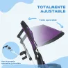 Triciclo Evolutivo para Niños +12 Meses con Toldo Plegable Mango de Empuje Telescópico y Cinturón de Seguridad V... - Ogal.Es