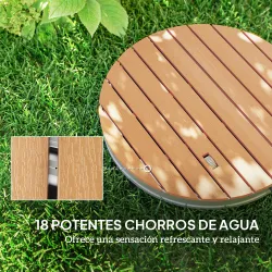 Ducha Redonda de Suelo Ø70,5 cm con Chorro hasta 4 m con Estructura de Aluminio Resistente a los Rayos UV - Ogal.Es