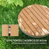 Ducha Redonda de Suelo Ø70,5 cm con Chorro hasta 4 m con Estructura de Aluminio Resistente a los Rayos UV - Ogal.Es