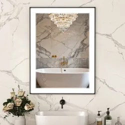 Espejo de Baño con Luz LED 80x60 cm con 3 Colores de Luz Función Antivaho Función de Memoria IP44 Horizontal/Ver... - Ogal.Es