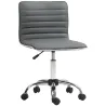 Silla de Escritorio sin Brazos Giratoria con Altura Ajustable Silla para Estudio Tapizada en PU Carga 120 kg Gri... - Ogal.Es