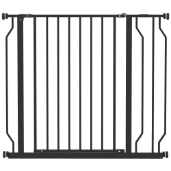 Barrera de Seguridad para Perros con 2 Extensiones Montaje a Presión Doble Bloqueo para Puerta Escalera 75-95 cm... - Ogal.Es