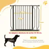 Barrera de Seguridad para Perros con 2 Extensiones Montaje a Presión Doble Bloqueo para Puerta Escalera 75-95 cm... - Ogal.Es