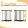 Barrera de Seguridad para Perros con 2 Extensiones Montaje a Presión Doble Bloqueo para Puerta Escalera 75-95 cm... - Ogal.Es