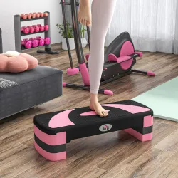 Step de Aeróbic para Fitness Antideslizante con Altura Regulable 3 Niveles de 10/15/20 cm Carga 150 kg 80x31x20 ... - Ogal.Es